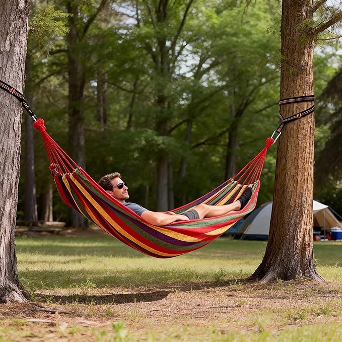 Outdoor Amacas Garden Camping Hammock,Hammock Portable with Carrying Bag for Patio Yard Garden Backyard Porch Travel ﻿