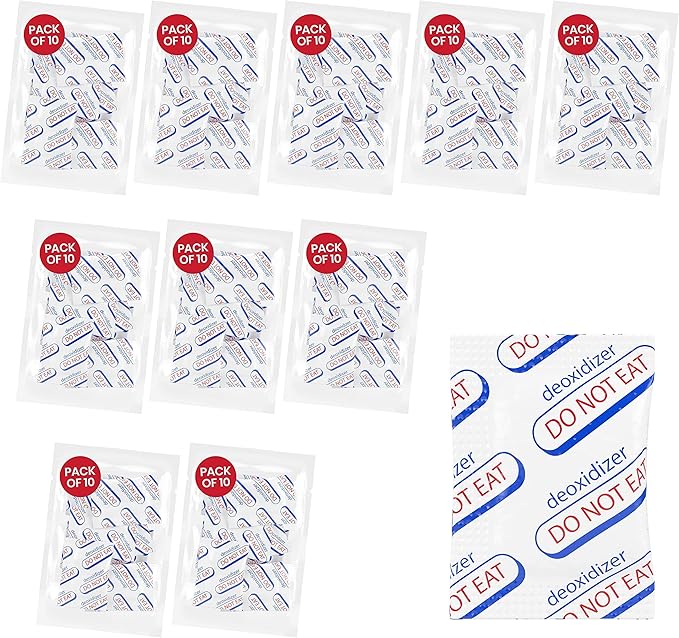 Wallaby 300cc Oxygen Absorbers - 100 Count (10x Packs of 10) + 2000cc Oxygen Absorbers - 20 Count (Individually Sealed) - for Long Term Food Storage & Survival