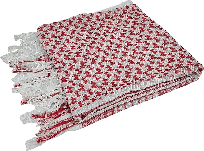 Luxns Military Shemagh Tactical Desert Scarf / 100% Cotton Keffiyeh Scarf Wrap for Men And Women