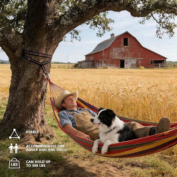 Outdoor amacas Garden Camping Hammock,Portable Hammock for Patio Yard Garden Backyard Porch Travel