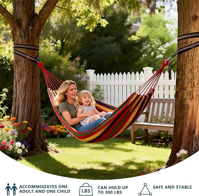 Outdoor Amacas Garden Camping Hammock,Hammock Portable with Carrying Bag for Patio Yard Garden Backyard Porch Travel ﻿
