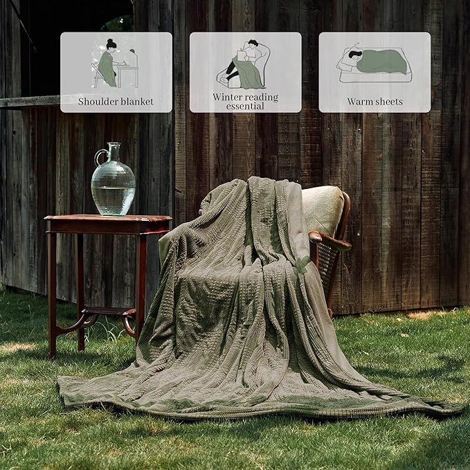 Texciting Electric Blanket Queen Size 84''X90'' - Heated Blanket with Dual Control Fast Heating 10 Heating Levels & 10 Hours Auto Off,ETL Certified Machine Washable (Gray Green)
