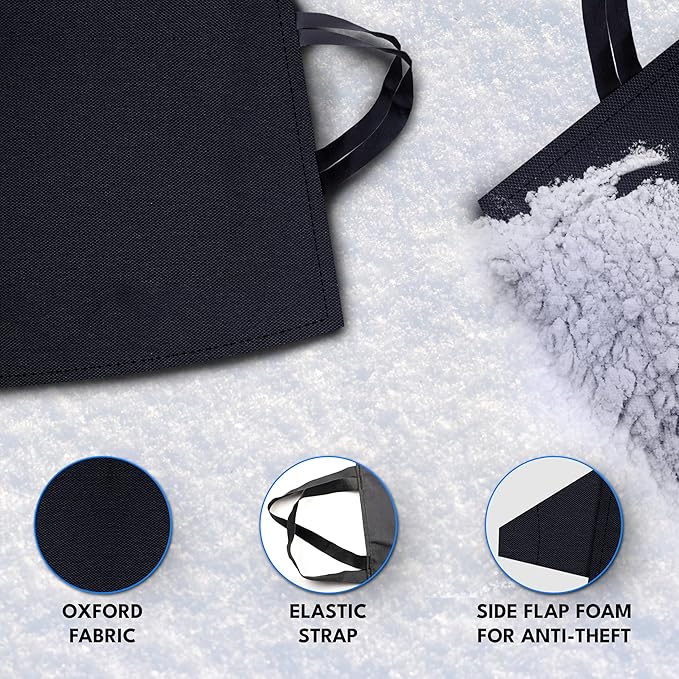 Autovir Windshield Snow Cover for Ice and Snow – Car Windshield Cover for Winter Frost, Ice & Snow Protection – Waterproof Frost Shield Windshield Protector for Cars, SUVs & Trucks (69x42 inches)