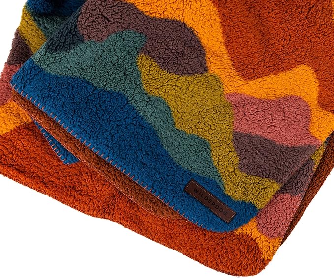 Wilderdog Sherpa Fleece Waterproof Dog Blanket - 60" x 90" - Canyon