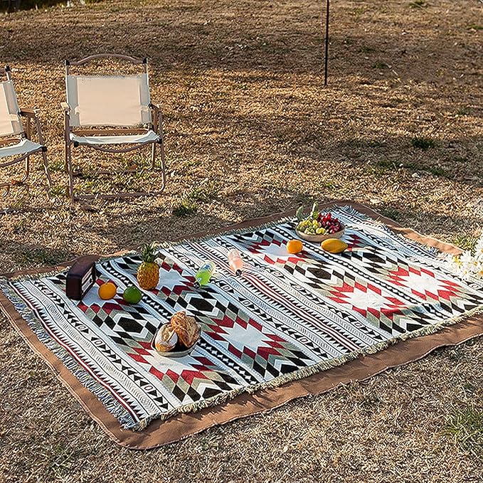 Lqprom Southwest Throw Blankets Aztec Southwestern Throws Cover Boho Native American Blankets for Gift Sofa Table Bed Living Room Decor Outdoor Camping Picnic Tent Beach Car Traveling 63"x87"
