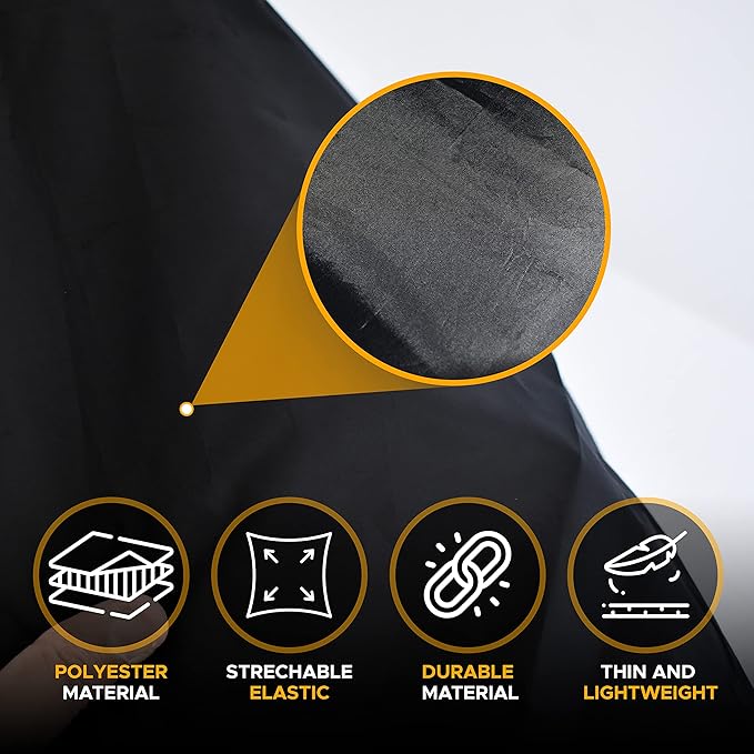 EcoNour Car Windshield Cover for Ice and Snow, Windshield Snow Cover with Side Mirrors Cover for Snow, Ice, UV Fits Most Cars, Trucks, Vans, SUVs, Black