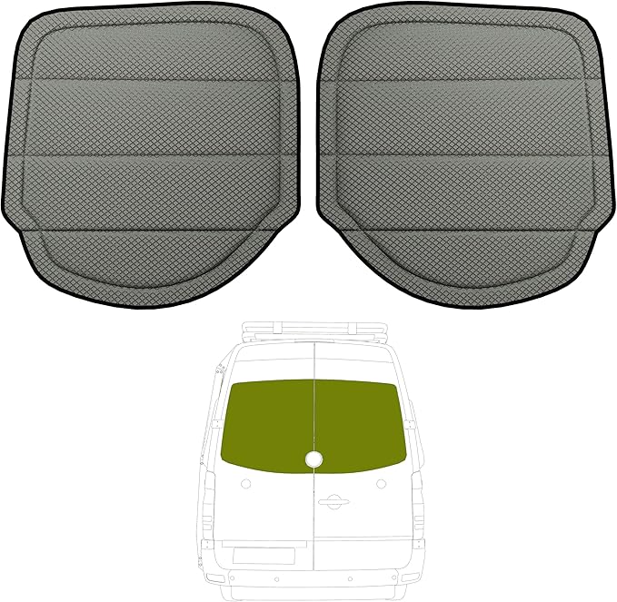 Rear Door Window Covers(Pair) for Mercedes-Benz Sprinter 2019-2026 (Half Metal Frame), Magnetic Insulated Blackout Sunshade, XPE Foam Core, AllSeasonGuard