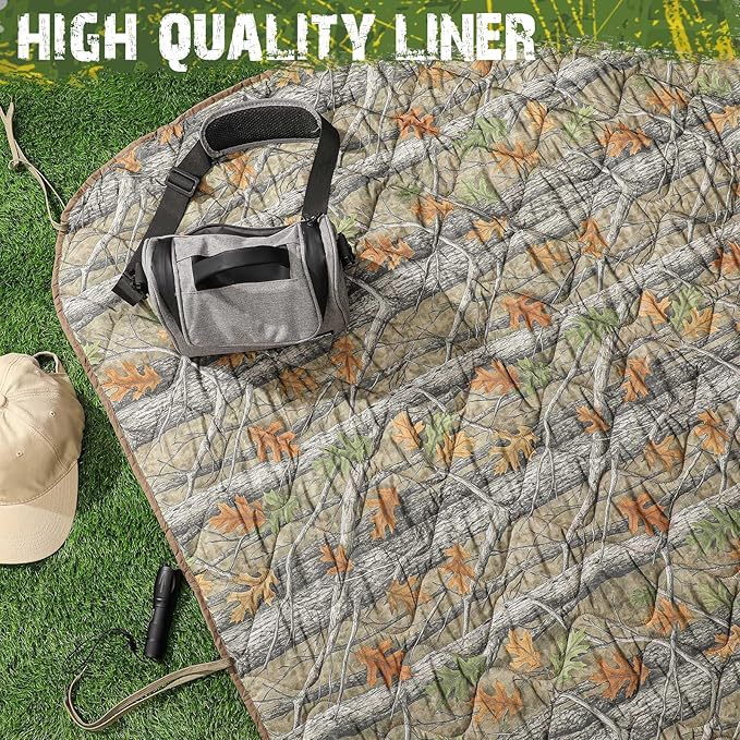 Barydat 1/2/3 Pack 80 x 60/92 x 64 Inch Woobie Blanket Military Poncho Liner Hunting Blanket Waterproof Thermal Poncho Liner with Bag Camo for Outdoor Camping Hiking