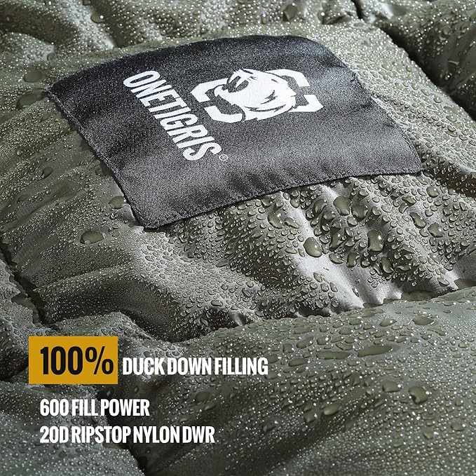 OneTigris Down Camping Blanket Warm, Lightweight, Packable, Puffy Outdoor Travel Quilt for Cold Weather Backpacking Hiking Stadium Gardening Beach Picnic