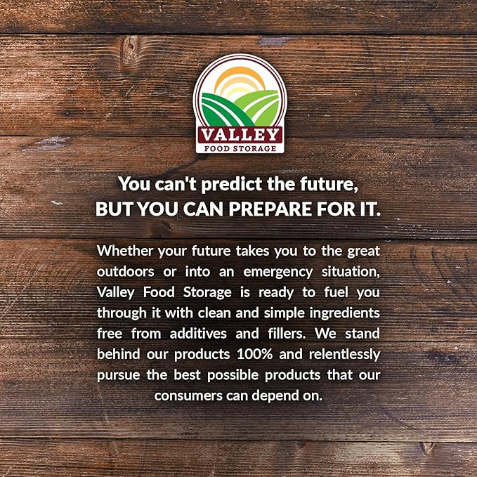 Valley Food Storage 80 Serving Emergency Food Supply Bucket | Breakfast, Lunch & Dinner Survival Meals | 25 Year Shelf Life Prepper Food for Disaster Preparedness, Camping & Off-Grid Living