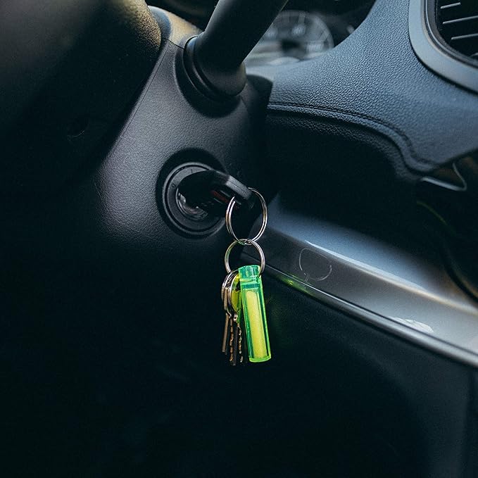 GEAR AID Ni Glo 2” UV Rechargeable Glowing Keychain – Multi-Purpose Glow-in-the-Dark Accessory for Camping