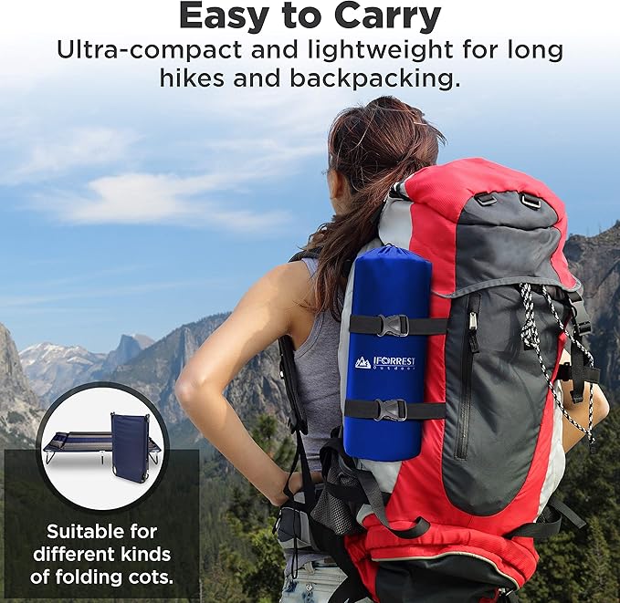 IFORREST Camping Pad with Armrest & Pillow - Self-InflatingAir Mattress, Rollover Protection, Ultra-Comfortable Mat, Lightweight for Tent, Cot, Backpacking(L/XL)