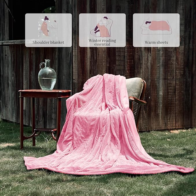 Texciting Electric Blanket Queen Size 84''X90'' - Heated Blanket with Dual Control Fast Heating 10 Heating Levels & 10 Hours Auto Off,ETL Certified Machine Washable (Light Pink)