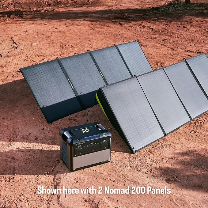 Goal Zero Yeti 1500 Portable Power Station with Nomad 200 Solar Panel, Solar Generator (6th Gen) Fast-Charging 1,505 Watt Hour LiFePO4 Battery with 200 Watt Foldable Solar Panel
