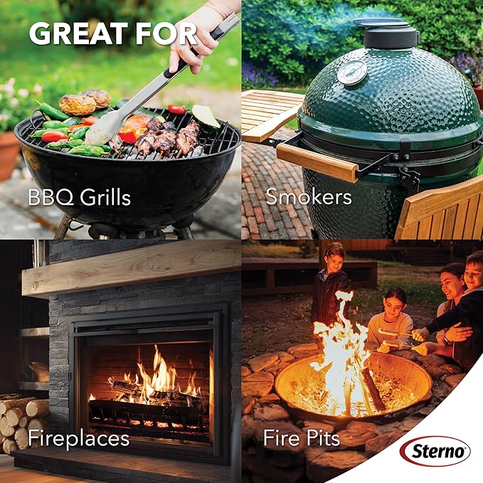 Sterno Instant Fire Starter Twists, 50 Count – Natural Wood Charcoal Fire Starter for Grills, Fire Pits, Campfires & Fireplaces, Odorless Indoor Outdoor