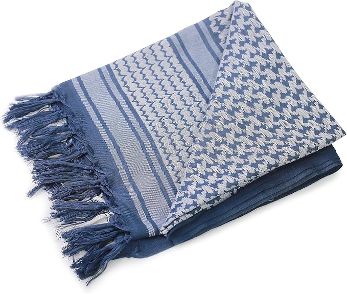 Luxns Military Shemagh Tactical Desert Scarf / 100% Cotton Keffiyeh Scarf Wrap for Men And Women