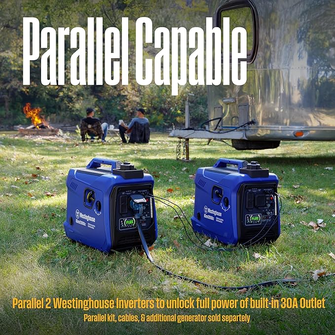 Westinghouse 2800 Peak Watt Super Quiet & Lightweight Portable Inverter Generator, Gas Powered, CO Sensor, Parallel Capable, Long Run Time