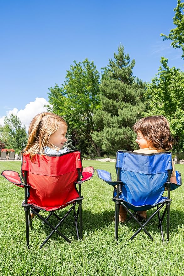 Pacific Play Tents – Kids Folding Chair, 100 lbs. Weight Capacity - Sapphire Blue