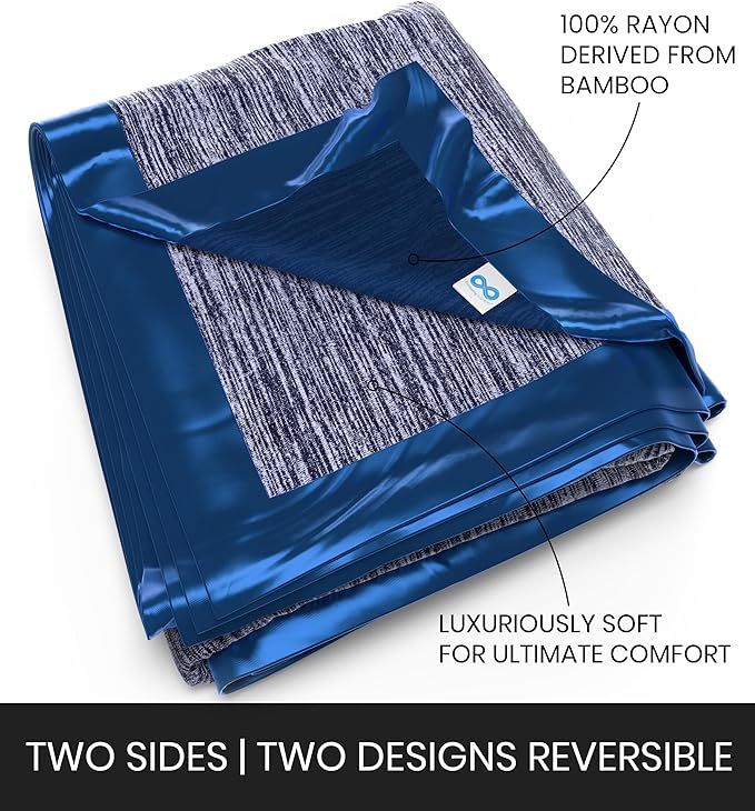 Everlasting Comfort Cooling Blanket for Hot Sleepers - Soft, Lightweight & Breathable Throw Blanket with Easy to Clean Material - Luxury Throws for Hot Flashes & Night Sweats (60"x80")