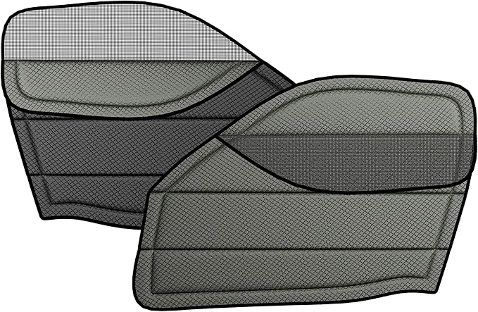 Extra-Thick Front Door Window Covers(Pair) for Ram Promaster, 2014-current, Magnetic Insulated Blackout Window Sunshade, Foldable Design, with Bug Screen, AllSeasonGuard Pro