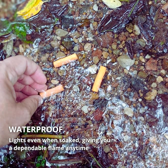 Fire Plugs (50 Plugs) | Waterproof Fire Starters for Campfires, Survival & Emergency Kits | Long Burn Time | Made in USA