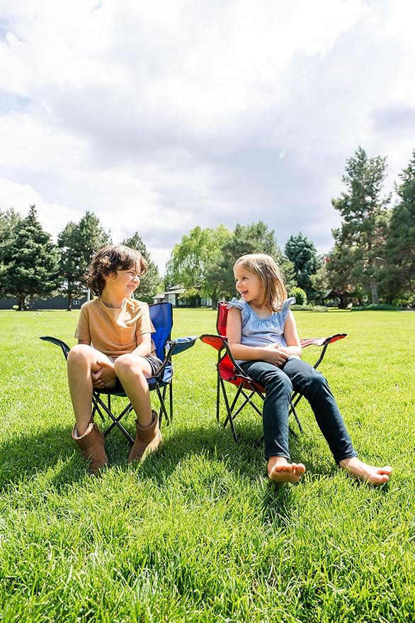 Pacific Play Tents – Kids Folding Chair, 100 lbs. Weight Capacity - Sapphire Blue