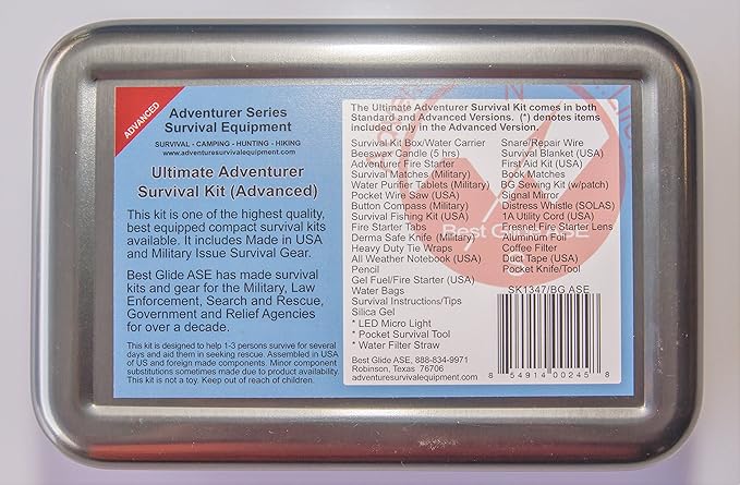 Best Glide ASE Ultimate Adventurer Survival Kit Advanced Version