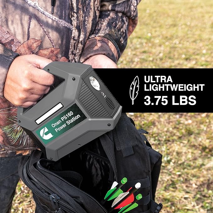 Cummins 155Wh 150 Peak Watt Portable Power Station & Solar Generator, Modified Sine Wave AC Outlet, Backup Lithium Battery for Camping, Home, Travel, Indoor/Outdoor Use (Solar Panel Not Included)