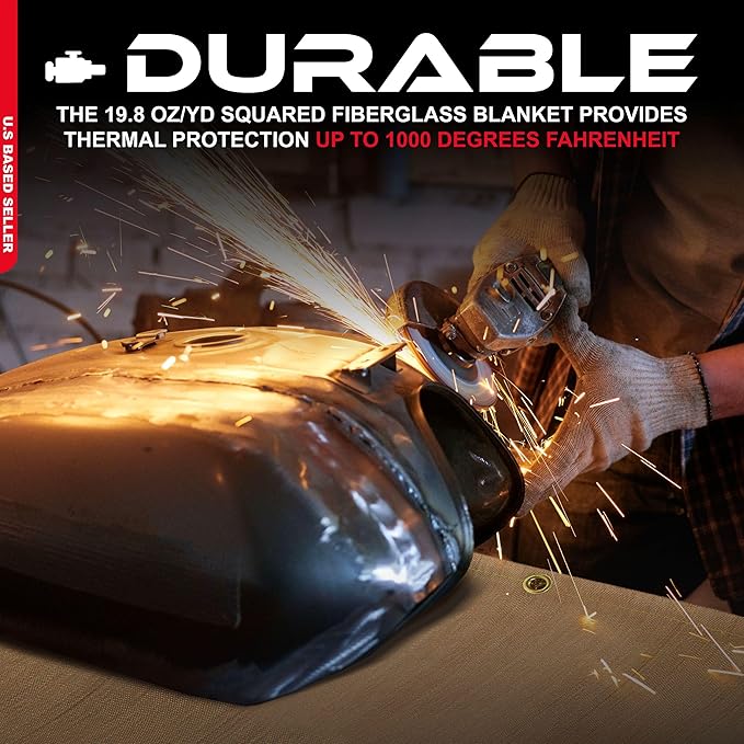 ABN Fiberglass Welding Blanket Fireproof 1 Pack - 6x8 ft High Temp Insulating Welding Blanket for Smoker