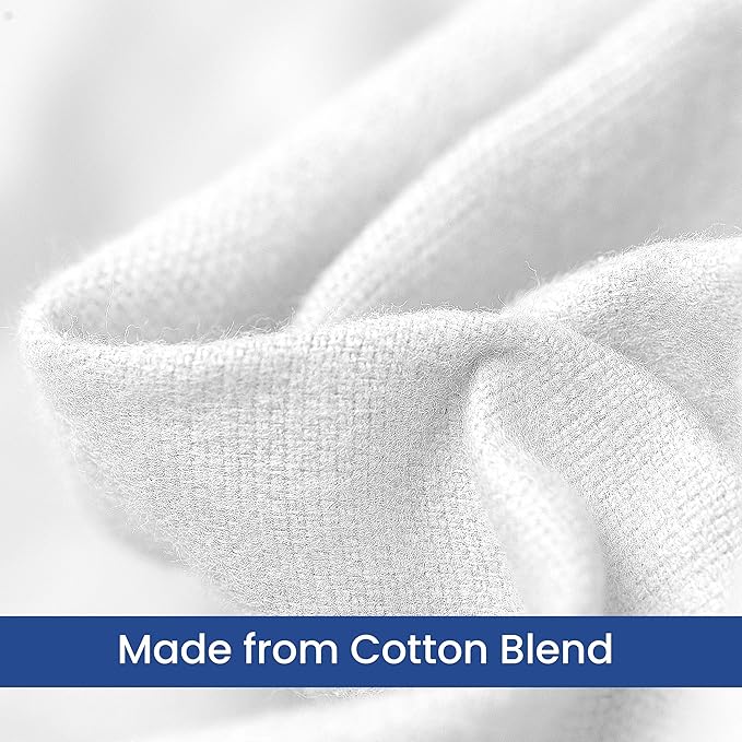 Linteum Textile Cotton Blended Hospital Patient Bath Blanket, Bed Bath Sheet, Twin Blanket Lightweight Sheet Blankets (12-Pack, 70x90 in, 1.75 lb.) White