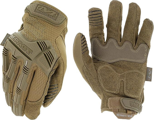 Mechanix Wear: M-Pact Tactical Gloves with Secure Fit, Touchscreen Capable Safety Gloves for Men, Work Gloves with Impact Protection and Vibration Absorption (Brown, Large)