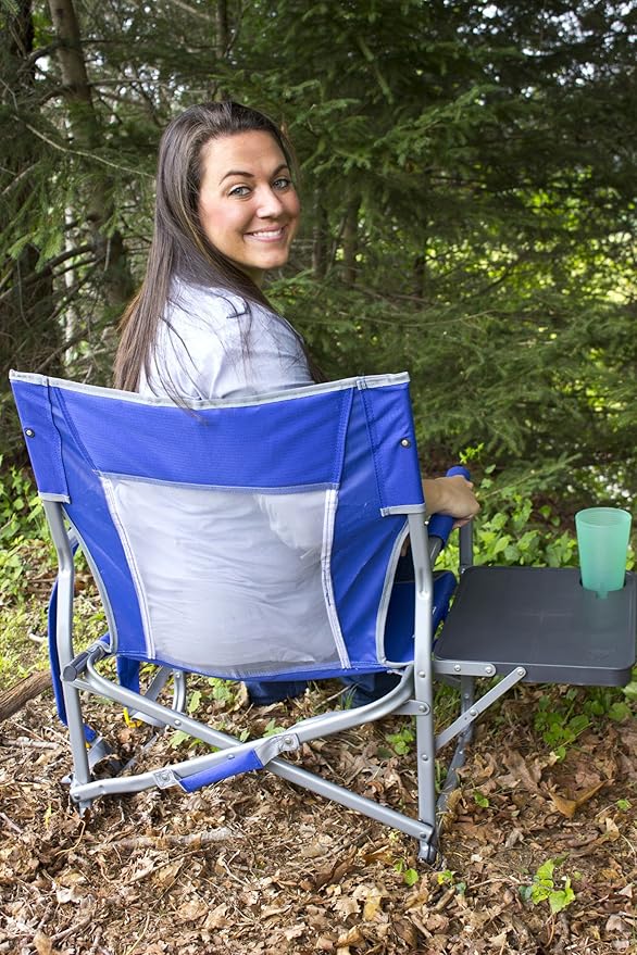 GCI Outdoor Slim-Fold Event Outdoor Folding Chair Camping Chair With Side Table