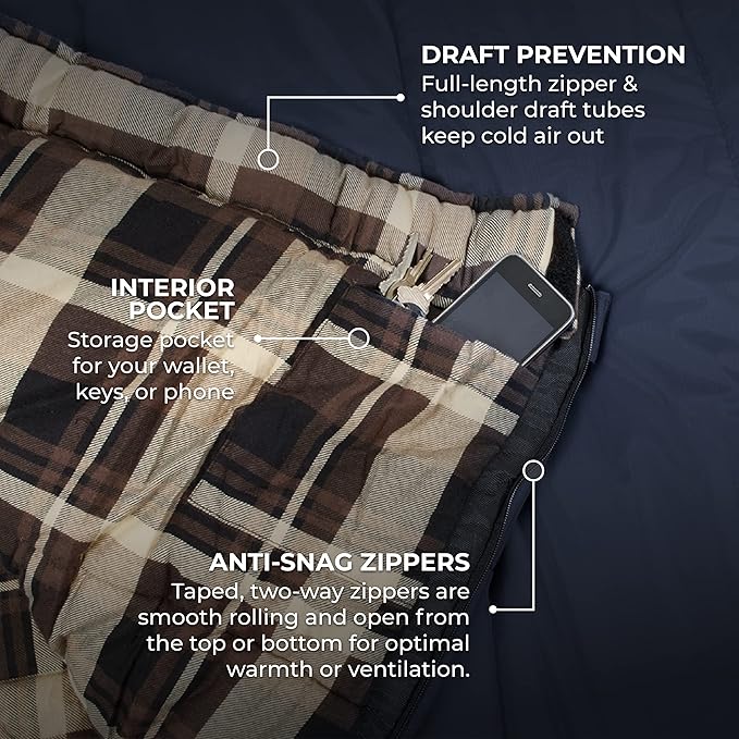 Teton Celsius XL, 25F, 20F, 0F Degree Sleeping Bags, All Weather Warm Sleeping Bag for Adults and Kids, Camping Season, Compression Sack Included