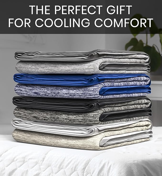 Everlasting Comfort Cooling Blanket for Hot Sleepers - Soft, Lightweight & Breathable Throw Blanket with Easy to Clean Material - Luxury Throws for Hot Flashes & Night Sweats (60"x80")