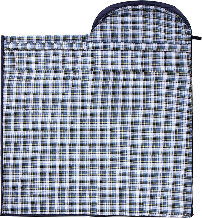 HiZYNICE Cold Weather Sleeping Bag 100% Cotton Flannel XXL for Adults Big and Tall,Free Compression Sack