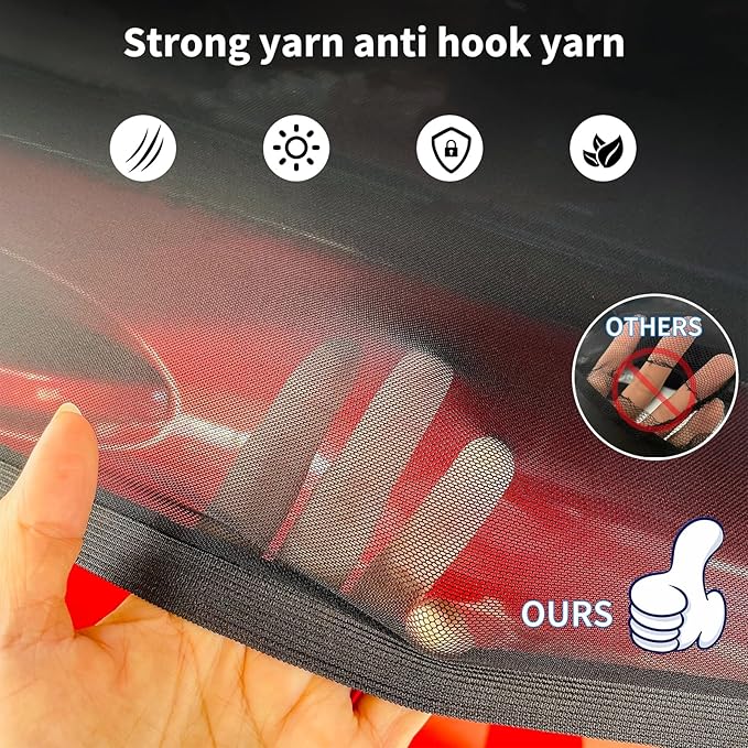 2Pack car Side Window sunshades,Premium Rear Privacy Screens for Sedans,Double Layer Breathable Elastic Spandex mesh,Bug Insect Protection,Outdoor Camping Travel Essential(Max43.5 * 30.5")