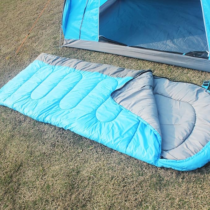 Sleeping Bag for Adults & Kids,Waterproof Lightweight Backpacking Sleeping Bags, Envelope Hooded 3 Season for Camping Hiking Outdoor Travel