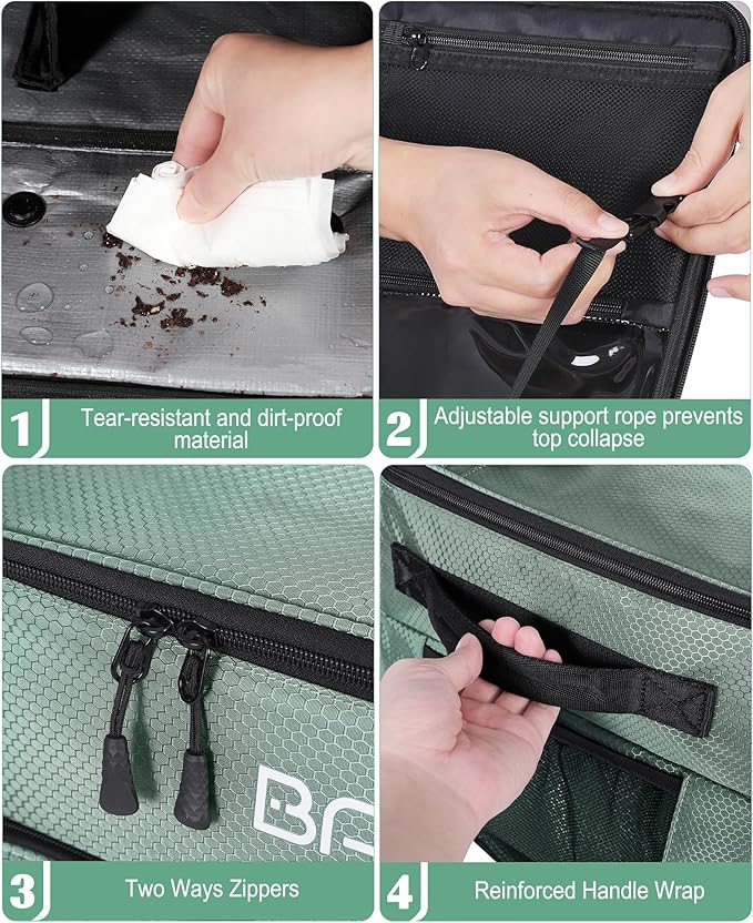 Golf Trunk Organizer, Waterproof Car Golf Locker with Separate Ventilated Compartment for 2 Pair Shoes, Golf Storage for Balls, Tees, Cap, Clothes, Gloves, Accessories, Gifts for Men, Women