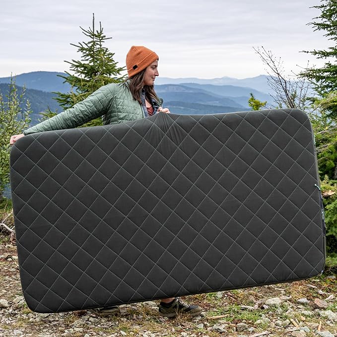 Exped LuxeMat Duo LW+ - Self Inflating Luxury Sleeping Mat, 4” Foam Pad, Pump Included