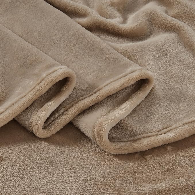 Edenleaf Big Oversized Soft Blanket, Giant Fleece Companion 120x120, California King Warm Blanket for Whole Family, Bed, Sofa, Couch, Travel, Camping 120x120 Brown