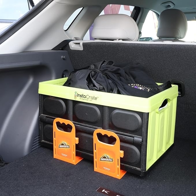 Armor All Trunk Cargo Blocks, Cargo Dividers, Trunk Dividers, Hook & Loop Trunk Organizer Blocks to Hold Cargo in Place, Cargo Containment System for Cars, Trucks, SUVs, Vans, 2 Pieces
