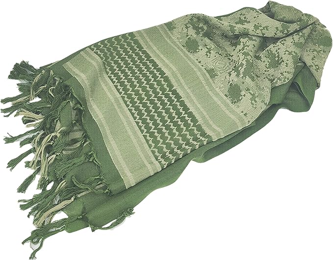 Luxns Military Shemagh Tactical Desert Scarf / 100% Cotton Keffiyeh Scarf Wrap for Men And Women