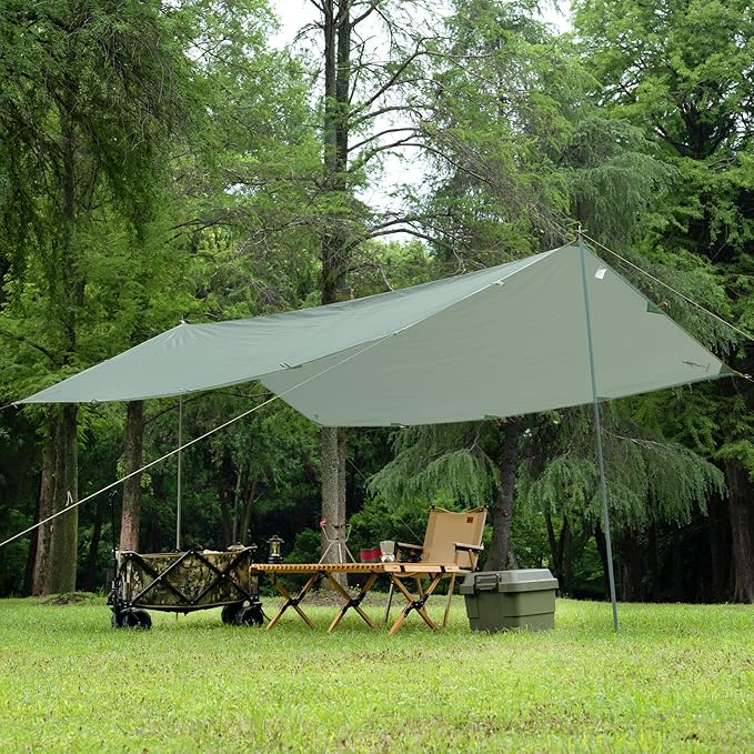 Free Soldier Waterproof Portable Tarp Multifunctional Outdoor Camping Traveling Awning Backpacking Tarp shelter Rain Tarp