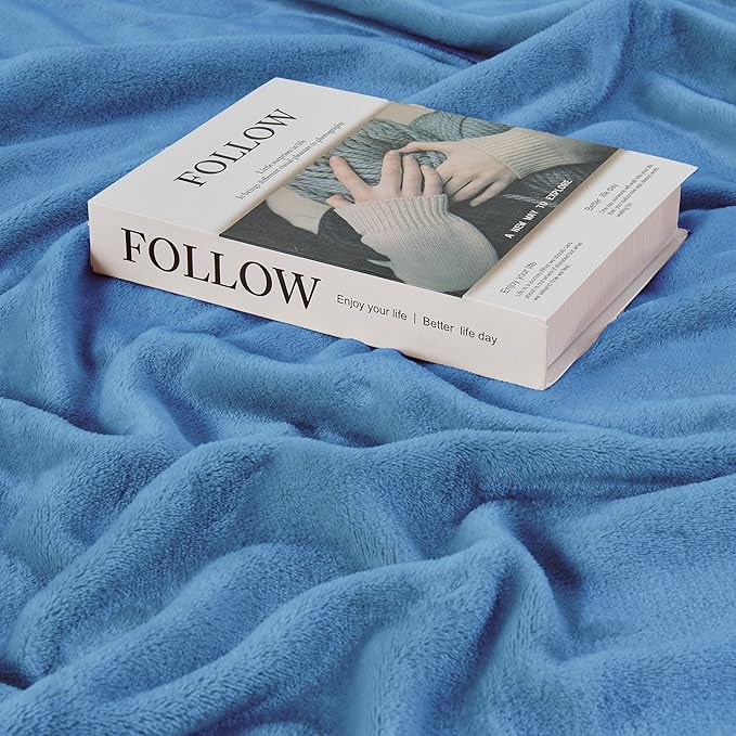 Edenleaf Big Oversized Soft Blanket, Giant Fleece Companion 120x120, California King Warm Blanket for Whole Family, Bed, Sofa, Couch, Travel, Camping 120x120 Sky Blue