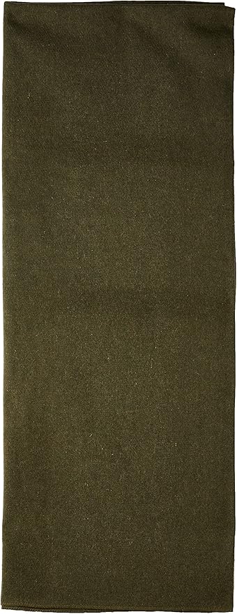 EverOne Olive Drab 80% Wool Fire Retardant Blanket - 66" X 90",(Pack of 10)