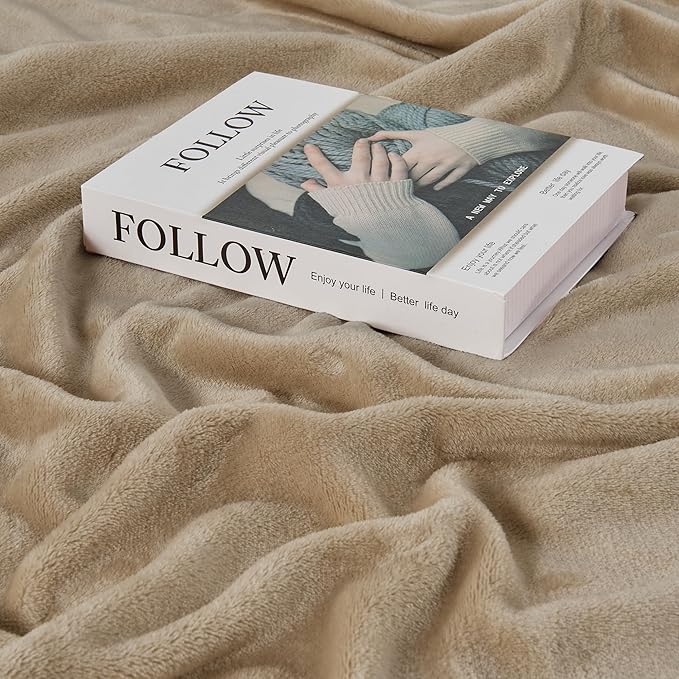 Edenleaf Big Oversized Soft Blanket, Giant Fleece Companion 120x120, California King Warm Blanket for Whole Family, Bed, Sofa, Couch, Travel, Camping 120x120 Brown