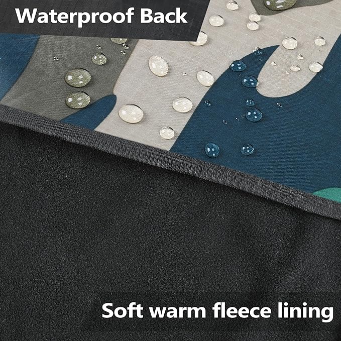 Catalonia Waterproof Stadium Blanket, Windproof Wearable Poncho for Football Sideline & Sports Events for Fans, Portable, Durable Outdoor Blanket for Camping & Tailgating