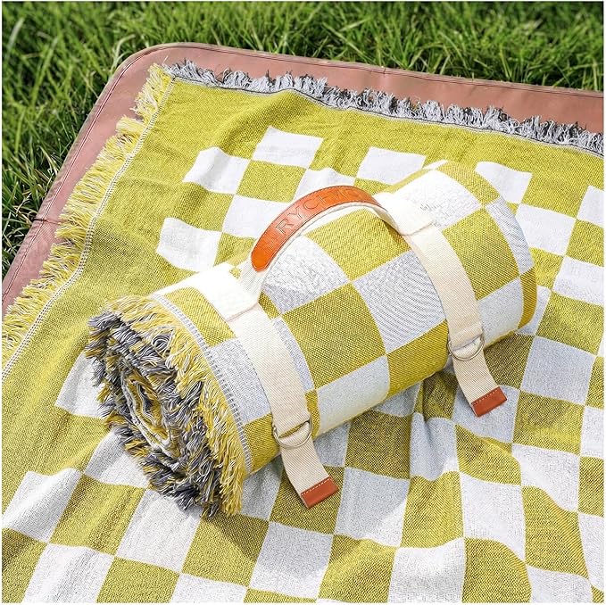 2 in 1 Extra Large Camping Blanket Outdoor Picnic Yoga Mat Lightweight Car Essential Roadtrip Gadget Rv Accessories Glamping Tent Gear Must Haves Hiking Stuff Backpacking Necessities Women Beach Gift