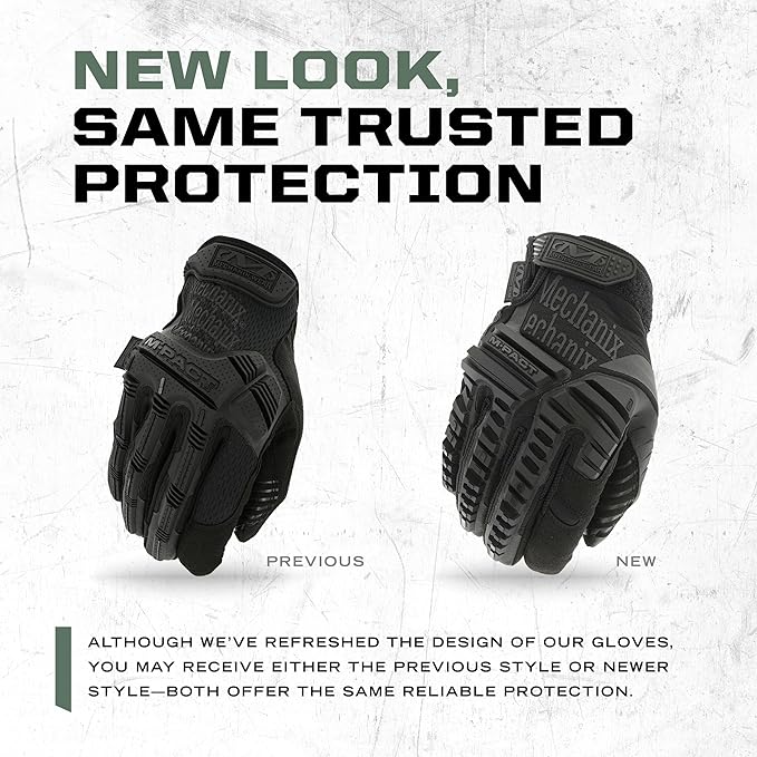 Mechanix Wear: M-Pact Covert Tactical Gloves with Secure Fit, Touchscreen Capable Safety Gloves for Men, Work Gloves with Impact Protection and Vibration Absorption (Black, XX-Large)