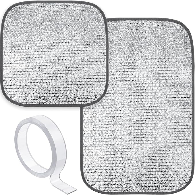 Frienda Window Double Reflective Insulation for Winter Insulation Roll 47.2inch*10ft Aluminum Foil Bubble Rv Window Shade Door Cover Blackout for Garage Roof Travel Camper Skylight Shade